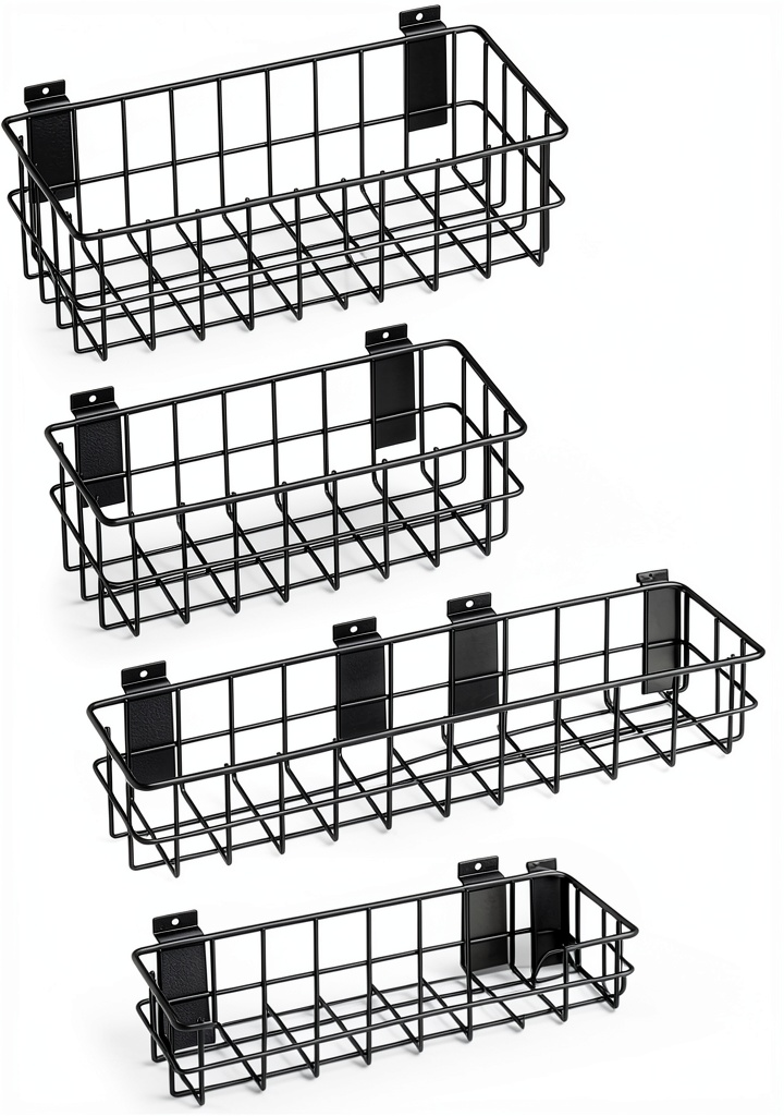 Installing MENEONE slatwall baskets on a retail display