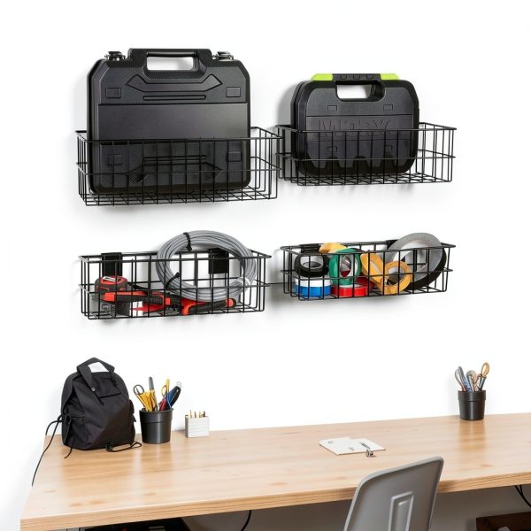 Hicarer Slatwall Baskets Steel Storage Organizers Multi-6