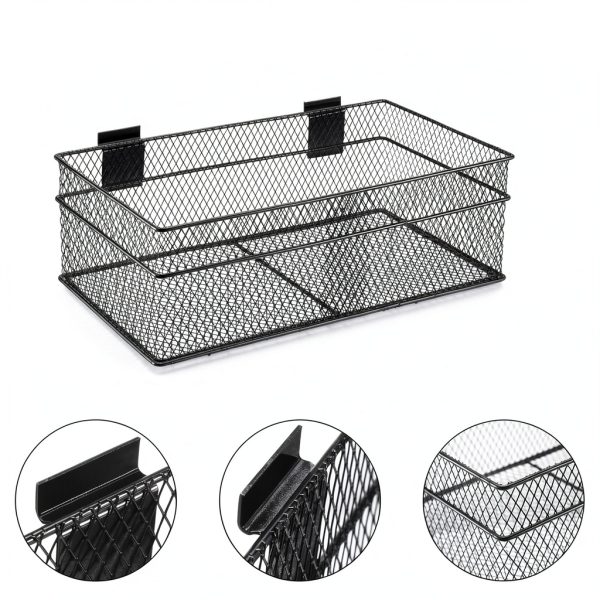 Barydat Slatwall Basket Storage Organizer Industrial Use-3
