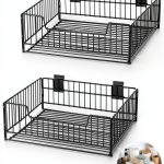 Maxdot Slatwall Baskets Black Metal Storage Organization-0