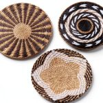 HJ Handwoven Bulrush Wall Baskets Boho Decor Set-0