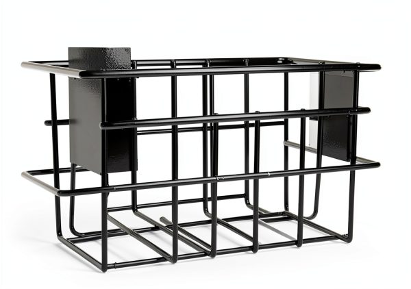 Hicarer Slatwall Baskets Metal Storage Modern Black Finish-4