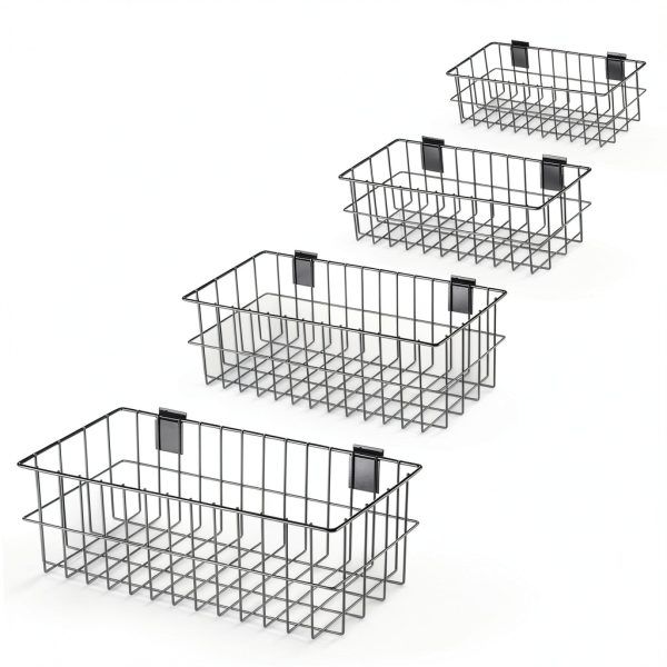 Hicarer Slatwall Baskets Steel Storage Organizers Multi-2