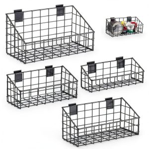 Slatwall Basket Vesici Vinyl Steel Wall Storage-0