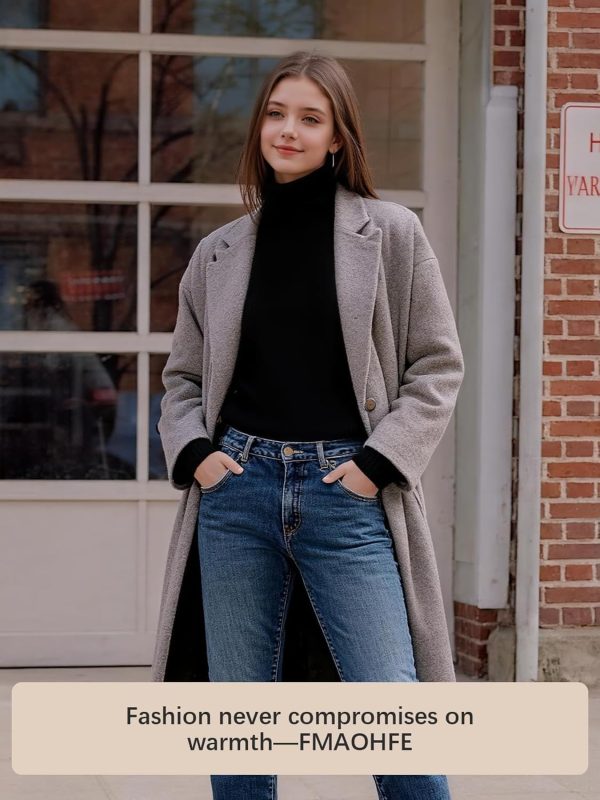 Women Turtleneck Sweater Soft Warm High Elastic Fabric-3