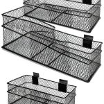 Isohit Slatwall Basket Set Metal Wall Mount Space Saving-0
