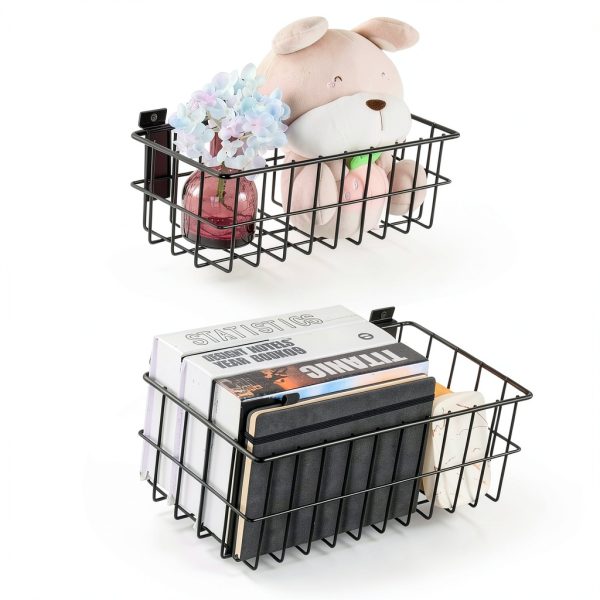 BAKEWAY Slatwall Baskets Steel Storage Garage Workshop-3