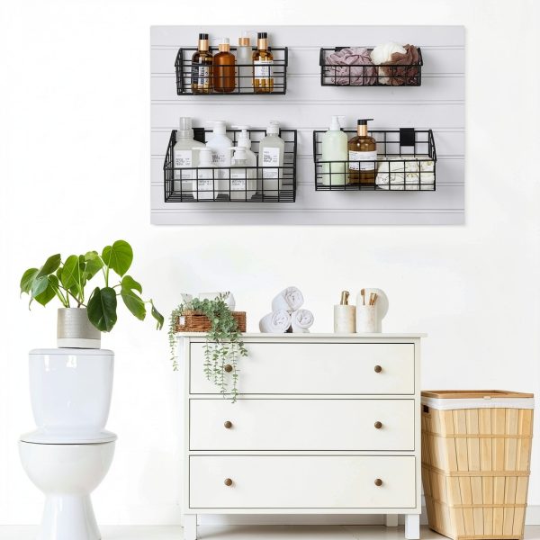 Slatwall Basket Vesici Vinyl Steel Wall Storage-6