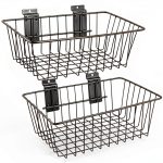 Polmart Slatwall Basket Black Steel Storage Industrial-0