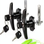 BTEOBFY Heavy-Duty T-Handle RV Lock Set Black Universal Fit-0