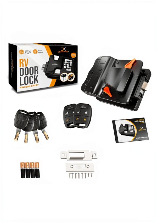 CARMTEK 10 Digit RV Door Lock Metal Waterproof Backlit-5