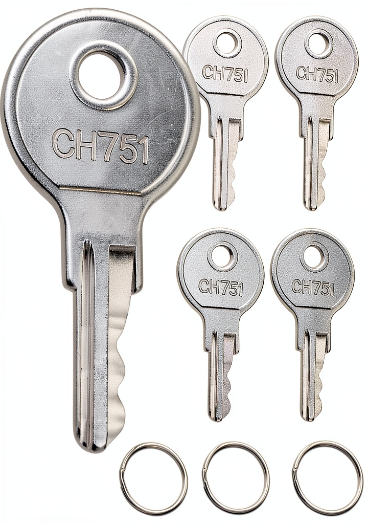 ANCKNE RV lock key set being used on a camper door
