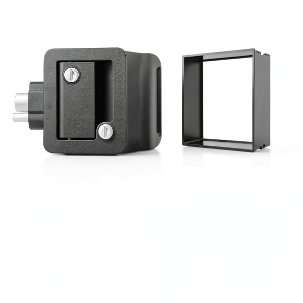 RV Door Latch Ramkle Aluminum Zinc Alloy Deadbolt 2‑Lock Black-5